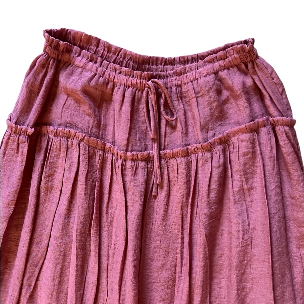 Bobeau Dark Blush Deep Rose Maxi Skirt Size M NWT - Picture 5 of 11